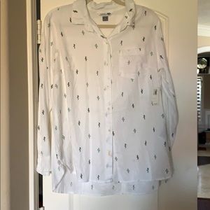 Old Navy cacti button down size large